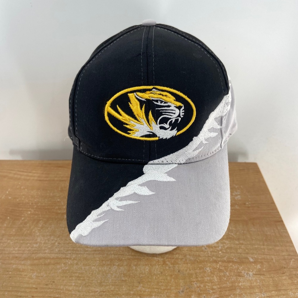 Nissin Missouri Tigers Mizzou Hat Mens Black Gray Two Tone Adjustable Strapback
